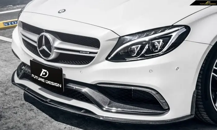 Mercedes-Benz-C63-W205-S205-C205-A205-Future-Design-Carbon-Fibre-Edition-1-Style-Carbon-Fibre-Front-Lip-Spoiler-XXIITUNING.webp
