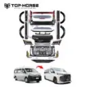  2024+Toyota Hiace Facelift Body Kit Upgrade Bumper Bonnet Head Lights Tail Lights