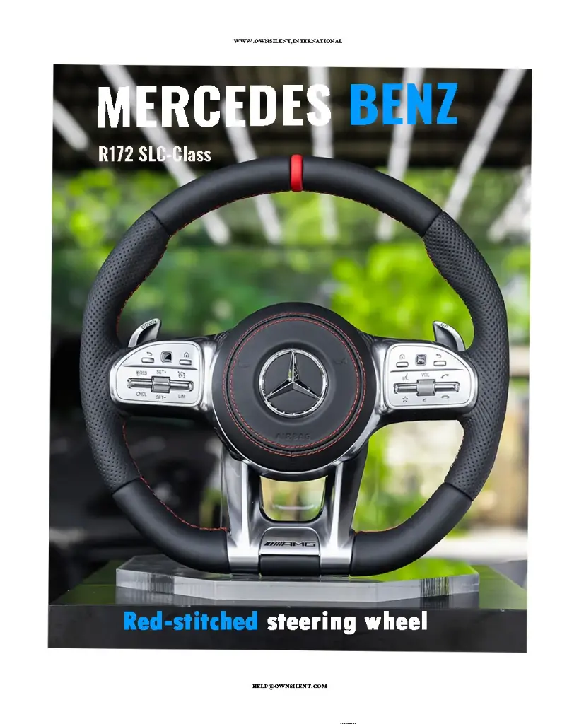 AMG Performance Steering Wheel with Red Stitching for Mercedes-Benz SLK-Class 