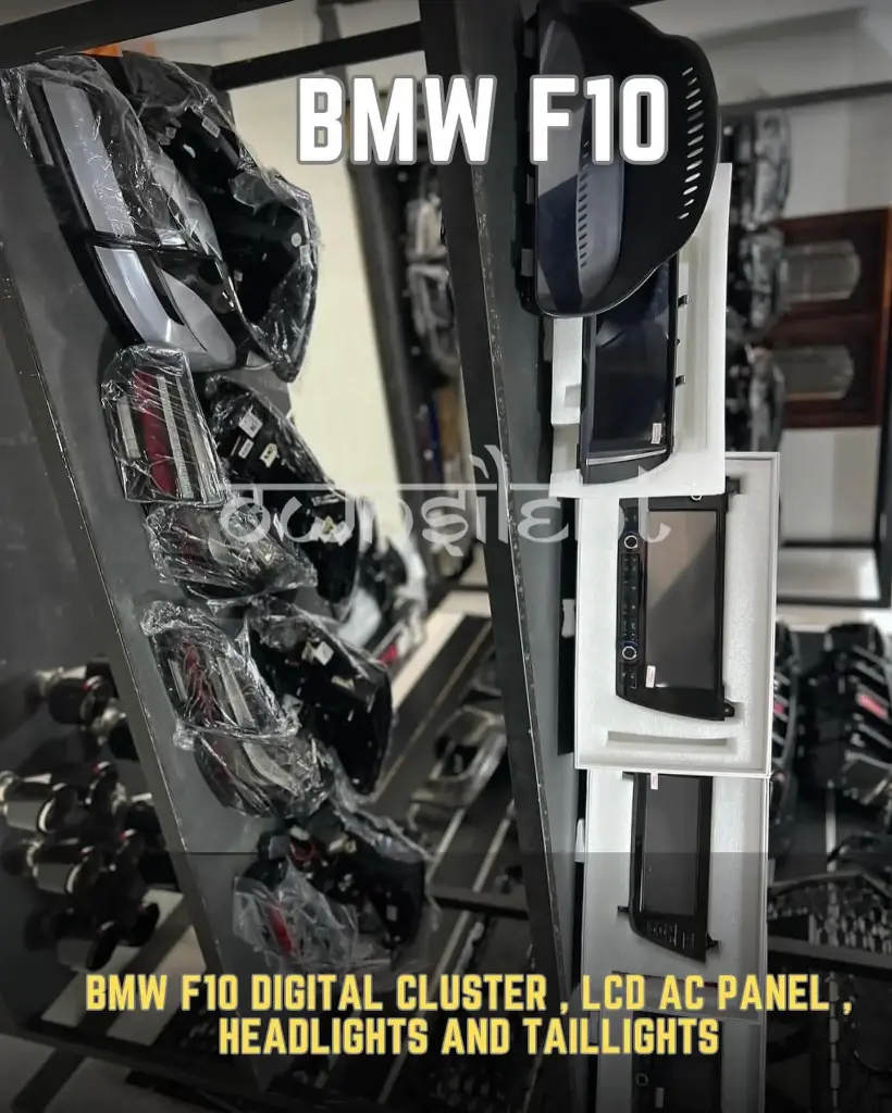 BMW f10 5 Series Stereo l Digital Cluster l AC Panel l Steering Wheel l Crystal Gear Knob 