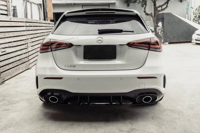 Mercedes Benz A-ClassA35 (W177) Edition 1 Style Gloss Black Rear Diffuser 
