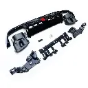 Mercedes Benz C63 (S205) BRABUS Style Black Rear Diffuser & Exhaust Tips 