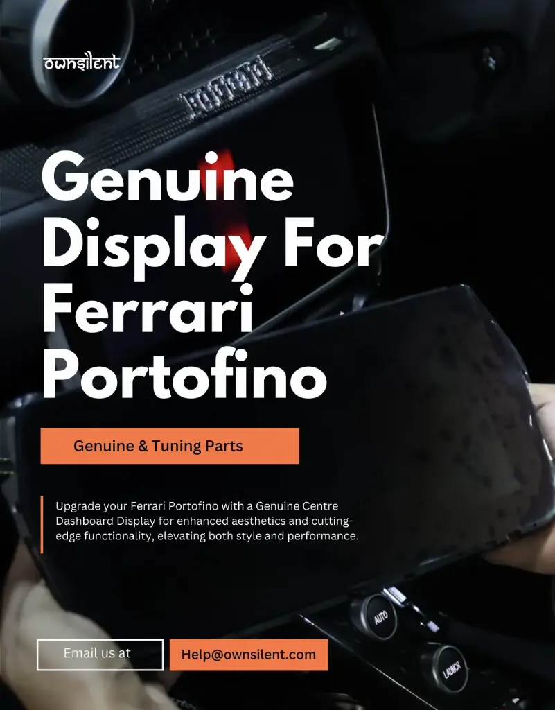 Genuine Ferrari Centre Dashboard Display, Part Number: 334588 – Compatible with GTC4Lusso, GTC4Lusso T, Portofino, and Portofino M