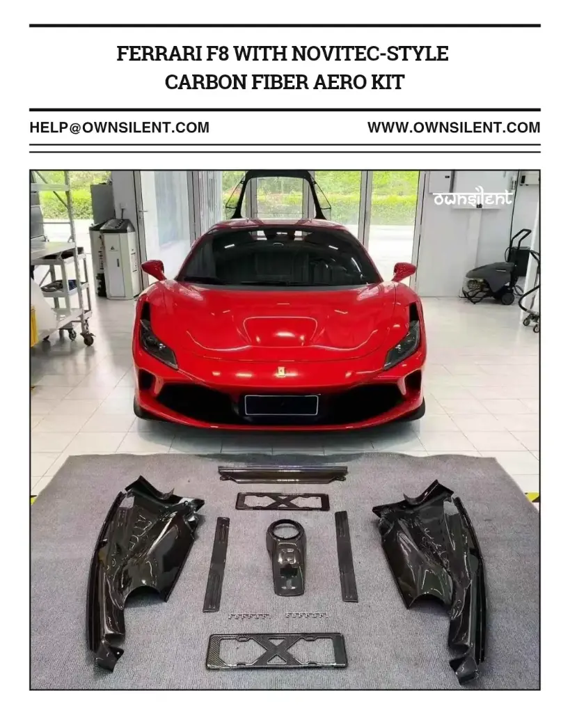 Ferrari F8 with Novitec-Style Carbon Fiber Aero Kit