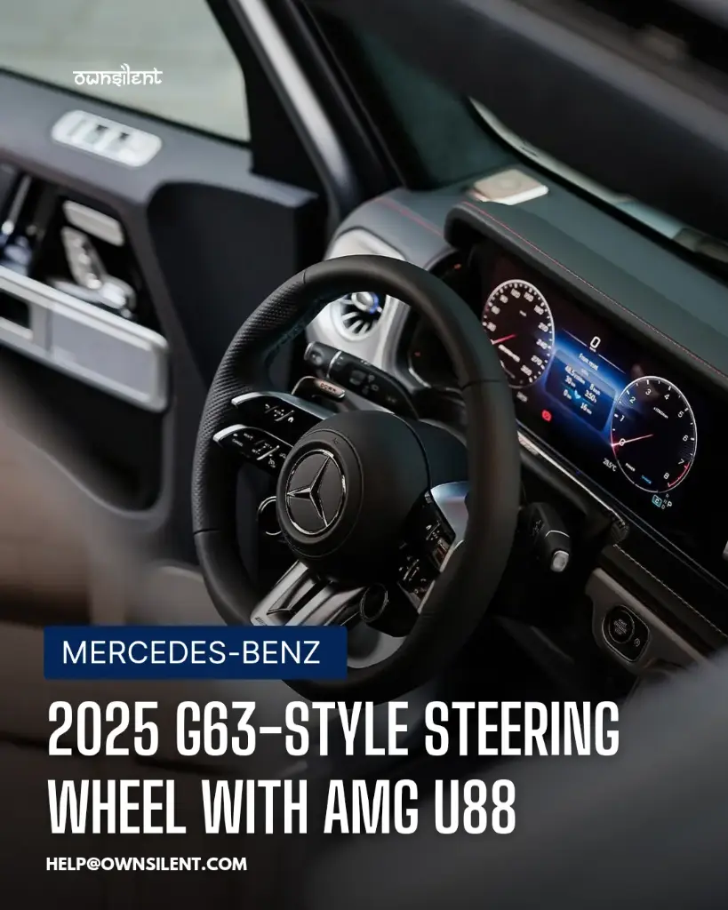 Mercedes Benz 2025 G63-Style Steering Wheel for AMG (2019+) | Carbon Fiber + Alcantara + AMG U88