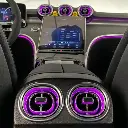 Front and Rear Air Vent Set for 2022 Mercedes Benz C-Class W206 with 64-Color Ambient Lighting