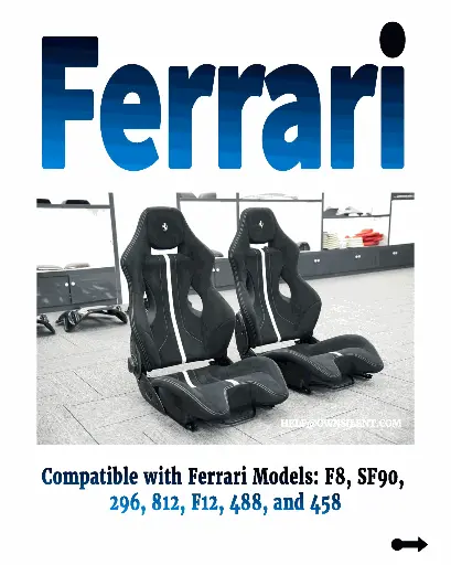 Ferrari F12 Ergonomic Carbon Fiber Racing Seats 