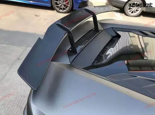 DRY CARBON FIBER REAR SPOILER WING for LAMBORGHINI HURACAN EVO COUPE SPYDER 19+